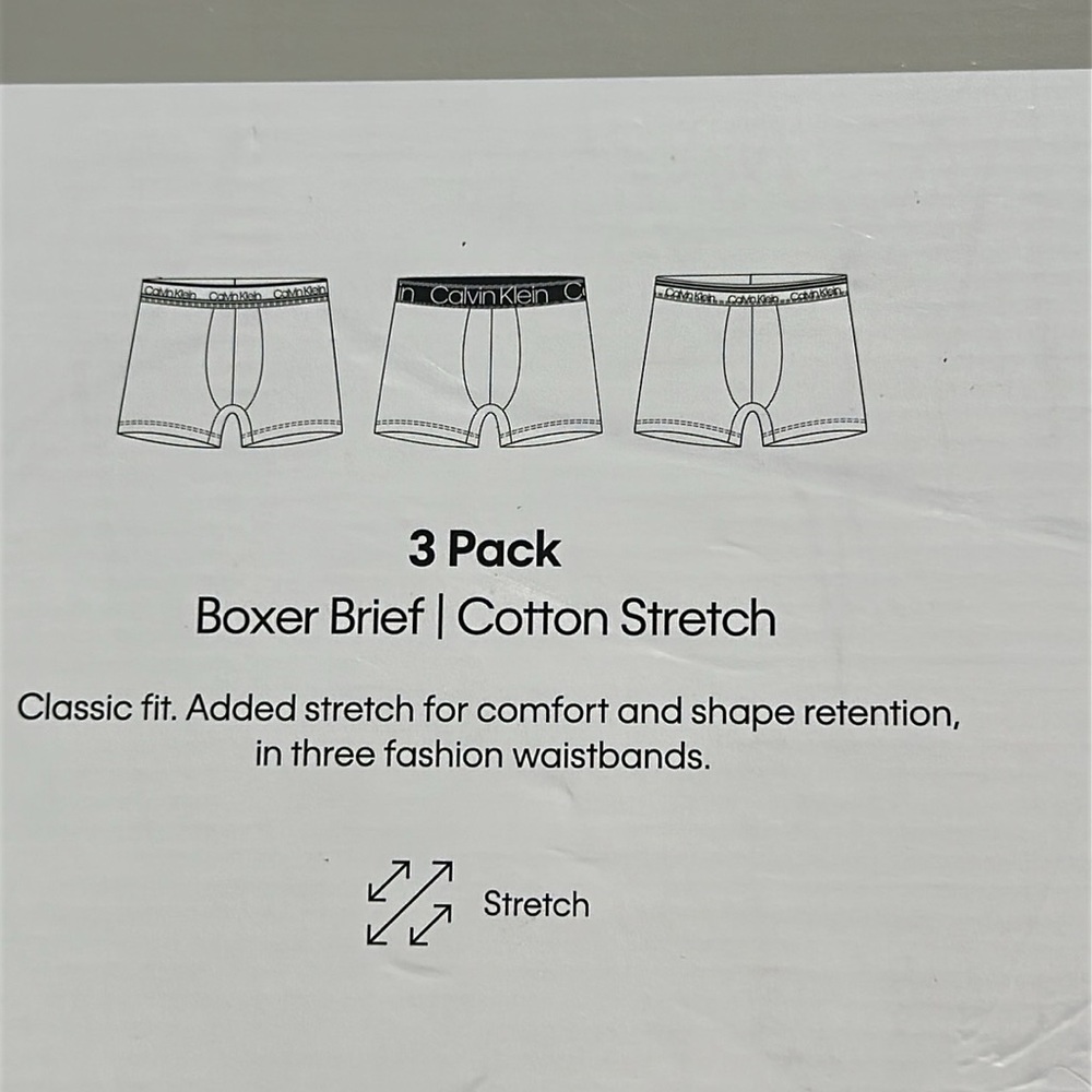 Calvin Klein 3-Pk Stretch Varsity Boxer Brief SM NWT - Picture 10 of 12